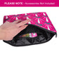 Tiasusan American Mahjong Empty Bag - Red Printed Mahjong Tile Bag (13X7 Inches,Only Case)
