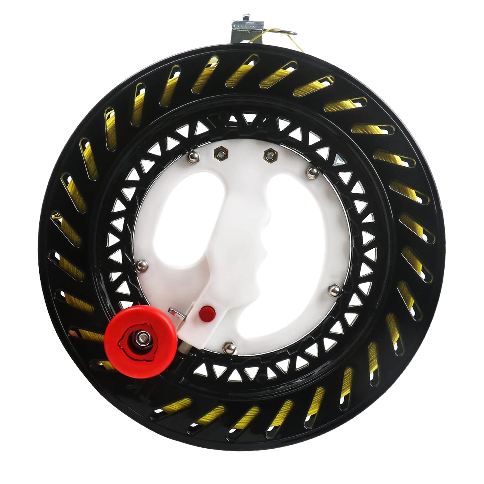Kizh Kite Reel Winder  Kite Line Winder Winding Reel Grip Wheel Handle with 1312ft String and Lock Function Professional Outdoor Kite Accessories