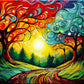 Tulip N Turtle Day Break Diy Acrylic Paint By Number Kit For Adults Beginner Canvas Painting By Number Acrylic Painting. Wall De