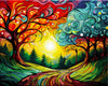 Tulip N Turtle Day Break Diy Acrylic Paint By Number Kit For Adults Beginner Canvas Painting By Number Acrylic Painting. Wall De
