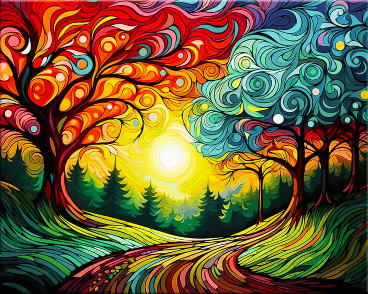 Tulip N Turtle Day Break Diy Acrylic Paint By Number Kit For Adults Beginner Canvas Painting By Number Acrylic Painting. Wall De