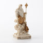 Veronese Design Poseidon Figurine - 3 3/8 Inch Resin Miniature, White Gold Finish, Multicolor, Model WU77443AA
