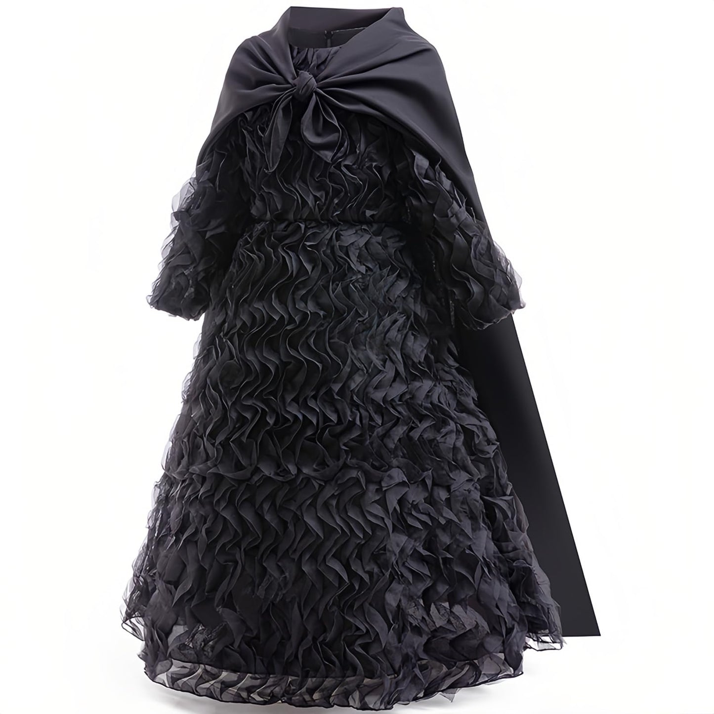 Elphaba Costume Dress for Girls Halloween Cosplay Birthday Party Outfit With Cape and Witch Hat