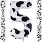 Cow Print Number 5 Balloon, Large 40 Inch Cow Number Birthday Balloons, Foil Mylar Number 5 Balloons For 5 Year Old Birthday Par