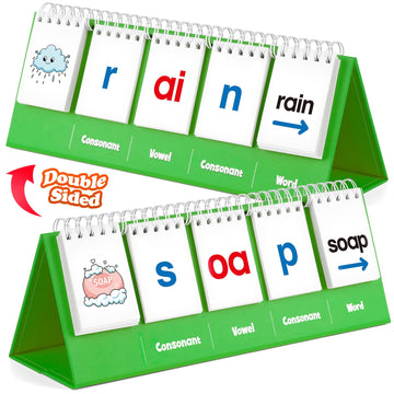 Aizweb Cvvc Word Games,Phonics Games Flash Card For Preschool Kindergarten Classroom,Learn To Read,Reading Manipulative Spelling Educational Toy Learning Activity Speech Therapy Teacher Supplies