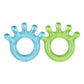 Green Sprouts Cooling Teether| Soothes Gums & Promotes Healthy Oral Development |Safer Plastic Filled With Sterilized Water,Chill For Extra Relief,Textured Surface To Massage Gums,2 Count (Pack Of 1) Blue