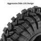 INJORA 1.0 Beadlock Wheel Tires Set -3.78mm Offset Wheel Rims for 1/18 1/24 RC Crawler Car Axial AX24 SCX24 FMS FCX24 TRX4M,Blac