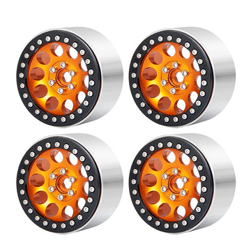 Benedict Harry 2.2 '' Beadlock CNC Wheels Rim 35mm for for 1/10 RC Axial SCX10 Wraith 90048 90018 RR10 TRX4 crawler car (Orange)