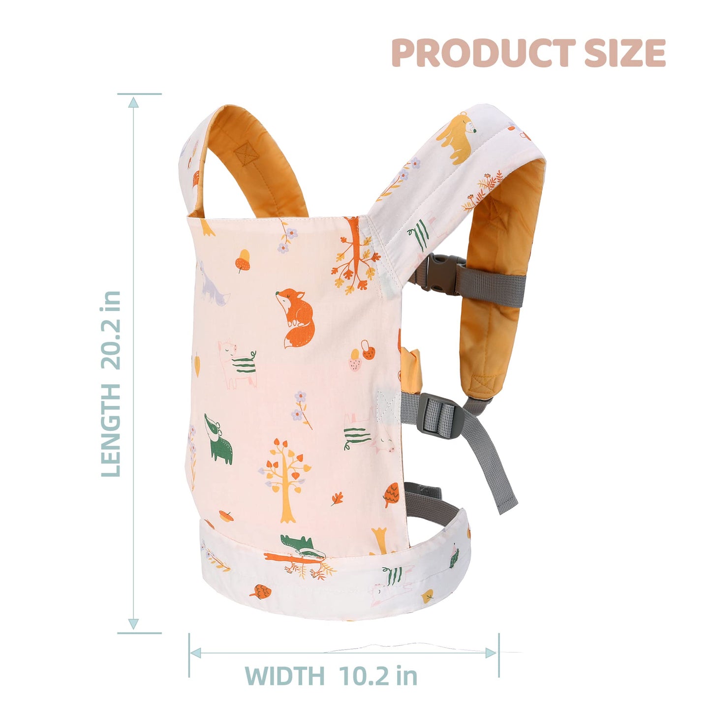 Baby Doll Carrier Front And Back Baby Doll Accessories Backpack Kid Toddlers Play Toy Baby Carriers For Babydoll Pretend With Ad