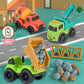 Toddler Cars Toys for 1 2 3 Year Old Boy, 3 in 1 Dump Truck Mixer Cement and Crane Toys for Baby Boy Girls, BPA Free, Phthalates