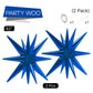 Partywoo Navy Star Balloons, 2 Pcs 42 Inch Large 14-Pointed Starburst Balloons, One-Piece Star Explosion Balloons With Ribbon, Point Star Foil Balloons, Mylar Balloons For Birthday Party Decorations