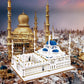 KLMEi Micro Building Blocks Set 6850 Pcs Blue Mosque Model - Architectural Construction Kit for Ages 14+ - Durable ABS Material