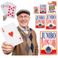 Jumbo Playing Cards, Gigantic Playing Cards - Oversized Cards Extra Large Deck of Cards for Family Game Nights and Casino Party 