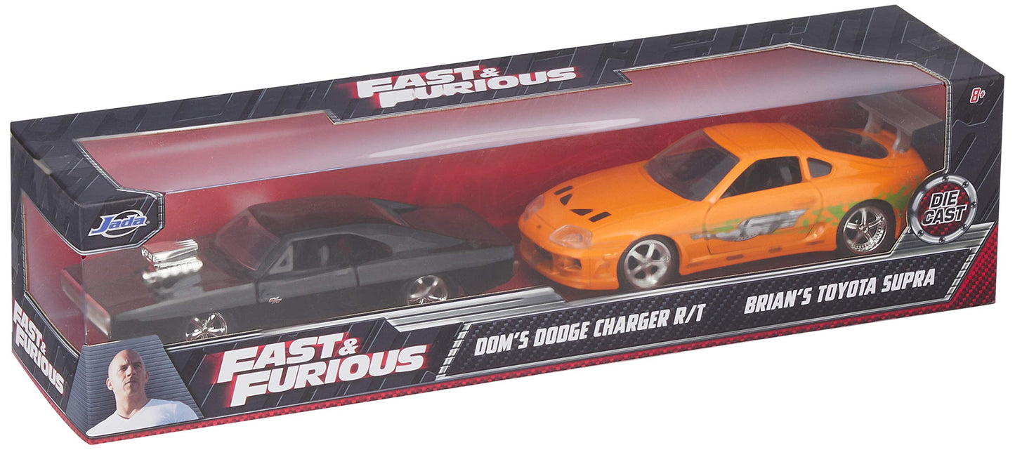Jada Toys Fast & Furious Dom 's Dodge Charger R/T & Brian 's Toyota Supra 1:32 Die-Cast Vehicle (26063)