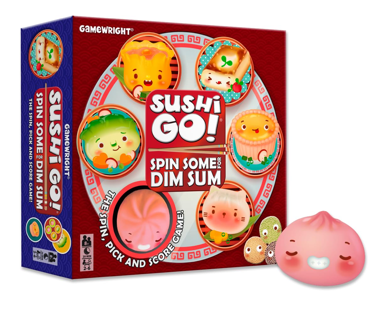 Gamewright Sushi Go! Board Game - Spin Some for Dim Sum - Multi-colored - Model 430 - Cardstock Material