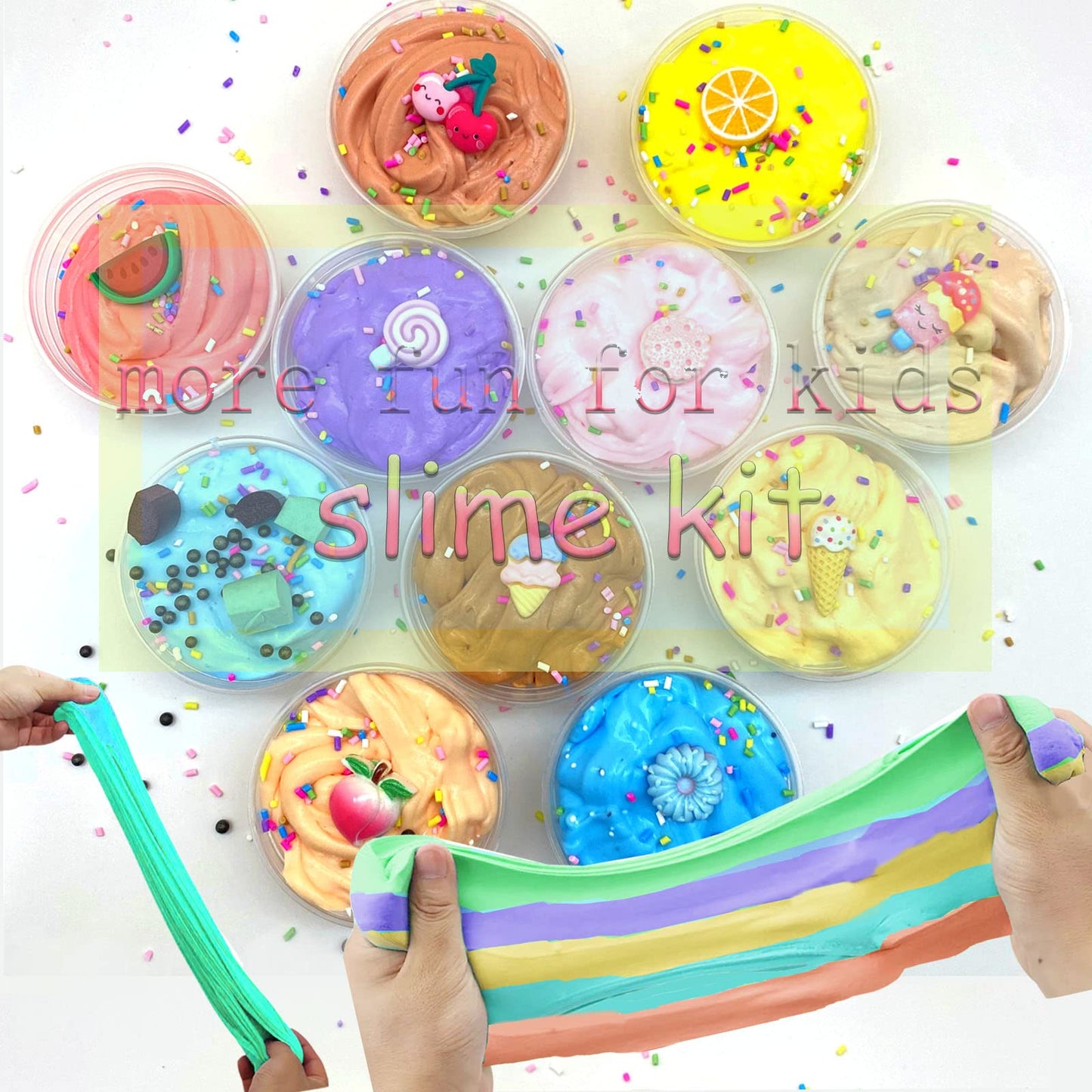 Hfchupin Butter Slime Kit For Girls And Boys 11Pack With Scent,Stretchy And Non-Sticky,Stress Relief Fidget Toy,Birthday Gift An