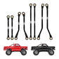 INJORA High Clearance Links Set - CNC Aluminium Chassis Link for TRX4M High Trail K10 F150 Upgrade 1/18 RC Crawler(Black)