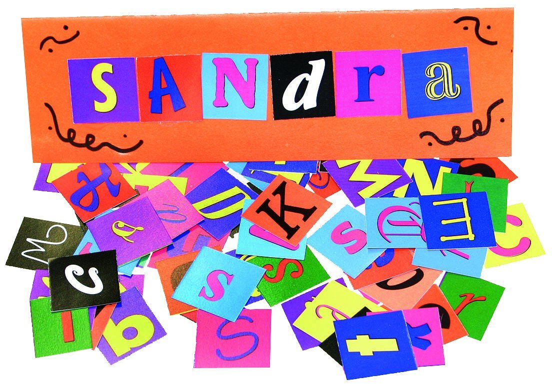 Roylco Alphabet Pasting Pieces, 1 x 1 Inches, Assorted Bright Colors