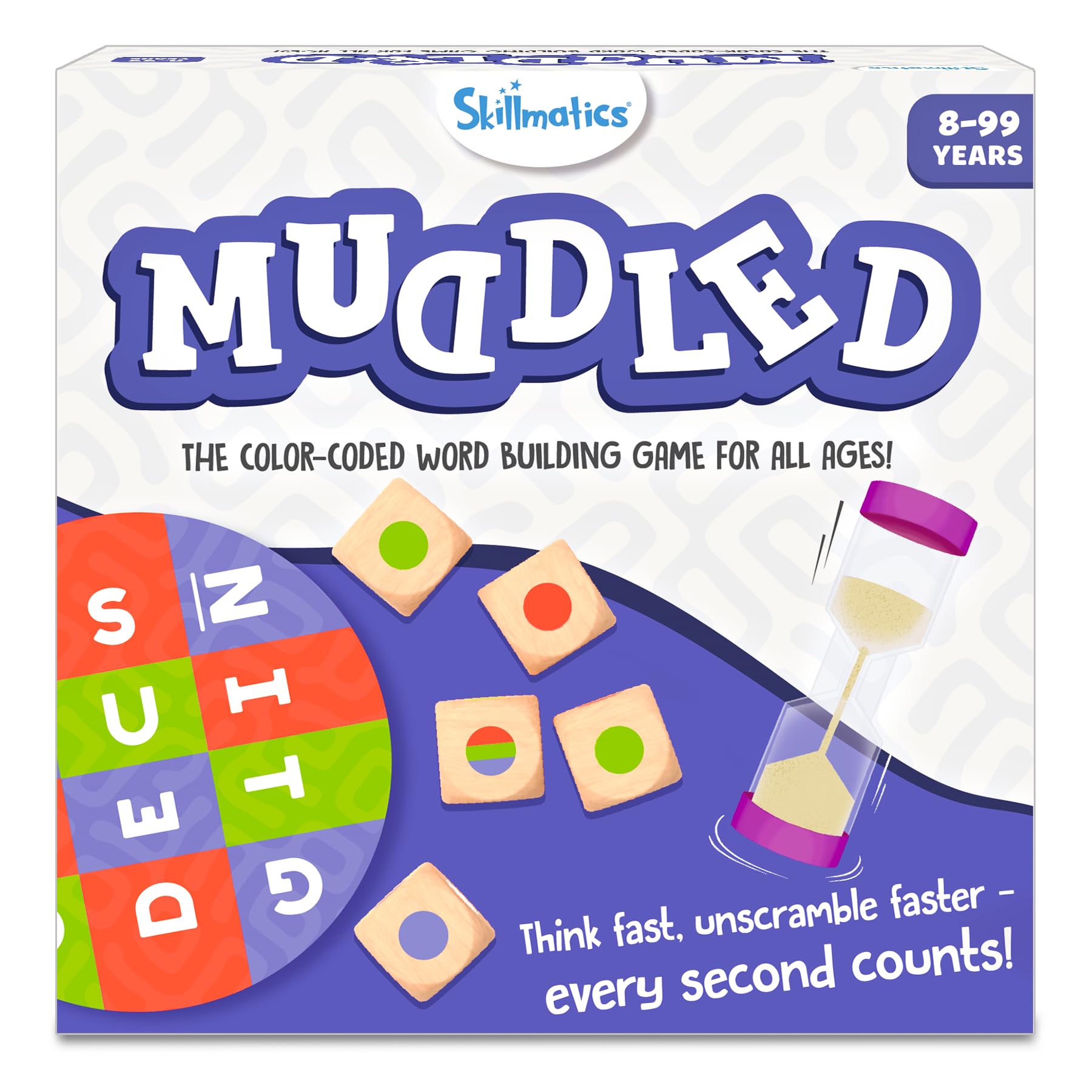 Skillmatics Word Building Board Game - Muddled, Fast-Paced Word Building Game, Fun For Kids & Families, Gifts For Boys & Girls A