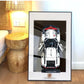 iLuane Display Wallboard for Lego Technic Porsche 911 RSR Model, 21.26x33.07x2.36 inch, Aluminum Alloy, Black/White, Model 420
