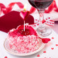 BBTO Metallic Heart Cake Candles - Red Wax Cupcake Toppers for Birthdays, Weddings, and Parties - 3.27" x 1.06" Size