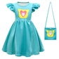Shelovesit Girls Superhero Cosplay Costume Kitties Dress Movie Character Cat Dress Up Outfits - 110Cm/4T-5T - Blue