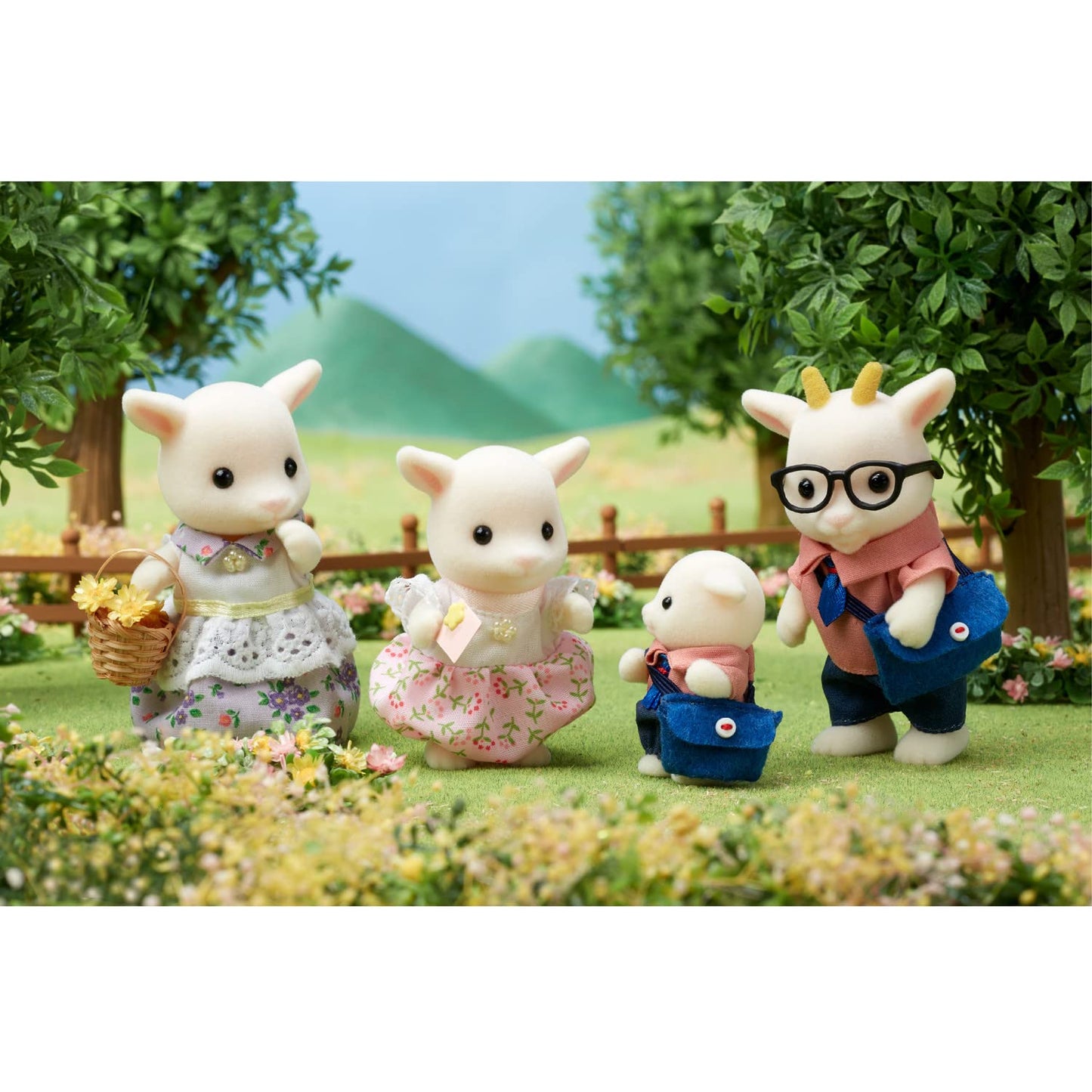 Calico Critters Billy Goat Family, Set Of 4 Collectible Doll Figures