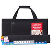 GUSTARIA American Mahjong Game Set - 166 Premium White Tiles, 4 Color Racks, Melamine, Black Carrying Bag