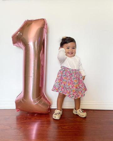 Rose Gold Number 7 Balloon 40 Inch, 7 Balloon Number, 7Th Birthday Decorations, Rose Gold Party Supplies For Boys Girls