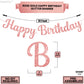 Katchon, Cursive Glitter Rose Gold Happy Birthday Banner - Pre-Strung, 10 Feet, No Diy | Rose Gold Happy Birthday Party Decorations | Happy Birthday Sign Girls | Happy Birthday Decorations For Women