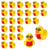 25pcs Back to School Resin Ducks, Mini Tiny Little School Theme Miniature Duck Small Resin Animal for DIY Dollhouse Garden Bonsa