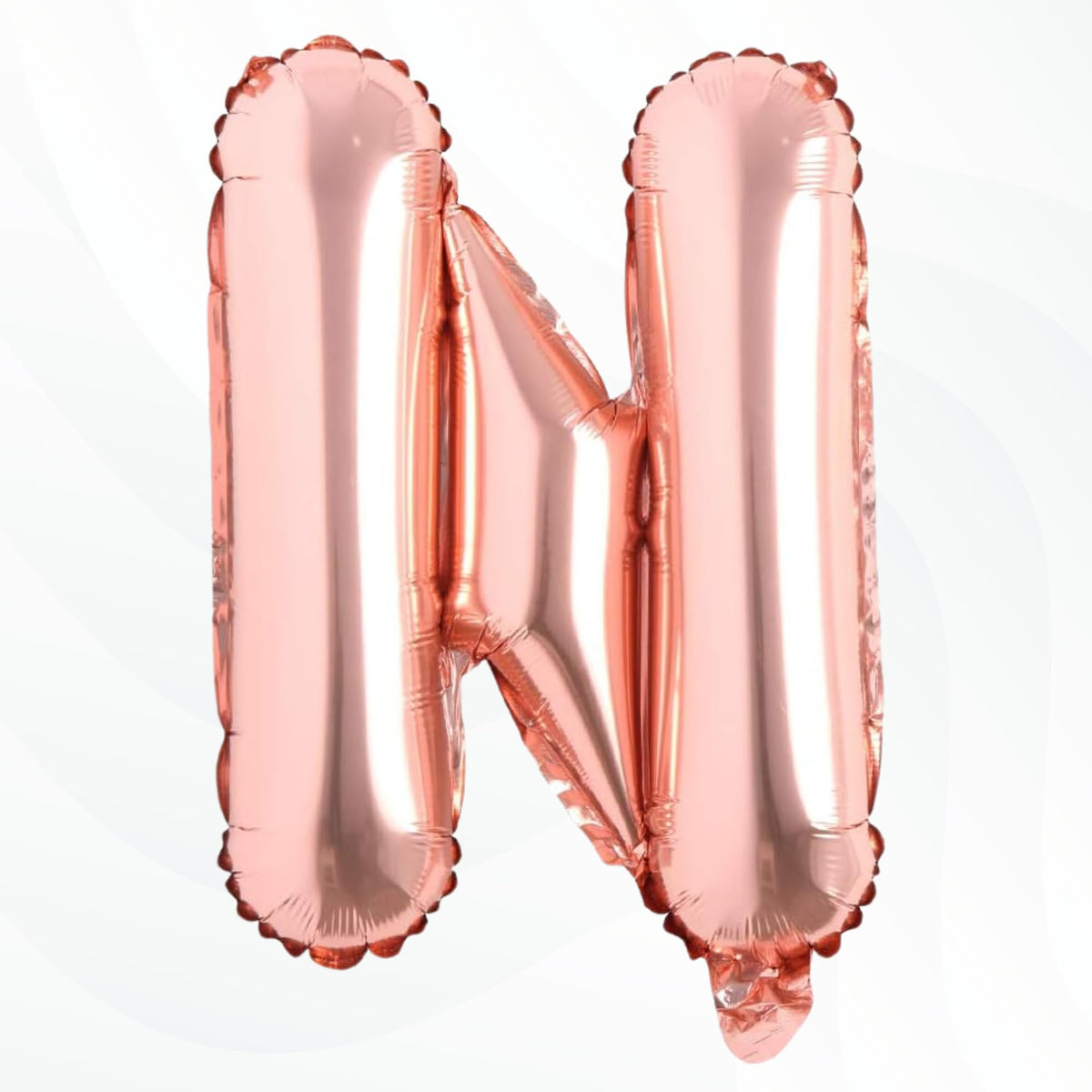 Flyloons Rose Gold N Letter Foil Balloon Alphabets Balloons Perfect for Birthday Decoration Items, Anniversary, Bachelorette, We