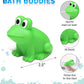 Puzzled DolliBu Frog Bath Buddy Squirter - Green Rubber Bath Toy, 3 Inch Small Size for Toddlers, Fun Bath & Pool Play