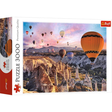 Trefl Balloons Over Cappadocia 3000 Piece Jigsaw Puzzle Red 46'X33' Print, Diy Puzzle, Creative Fun, Classic Puzzle For Adults And Children From 15 Years Old