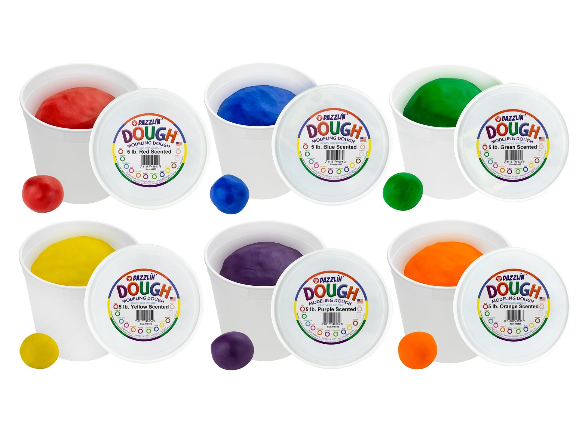 Hygloss Play Modeling Dough - 30lb. Dough Scented - Safe & Non-Toxic for Kids Arts & Crafts - Party Favors - Classroom Supplies,