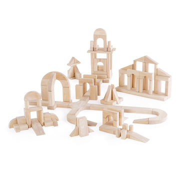 Guidecraft Unit Blocks Set D – 135 Piece Set: Stem Educational Creative Construction Toy For Toddlers, Wooden Block Play Building Set