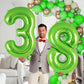 Green Number 8 Balloon 40 Inch, Big Large Foil Helium Number Balloons, Jumbo Giant Mylar Number 8 Balloons For 8 Year Old Birthd