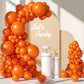 Fotiomrg 110Pcs Orange Balloon Garland Arch Kit, 18 12 10 5 Inch Orange Latex Balloons Different Sizes Pack For Birthday Graduat