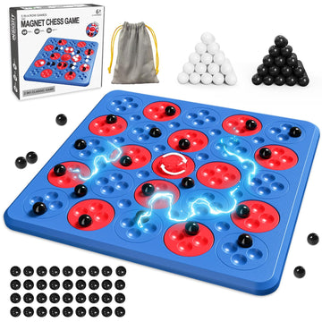 Magnetic Game Chess, Magnet Game, Magnetic Board Game For Kids Adults Family Game Night, 2 In 1 Multiplayer Magnetic Game With 3