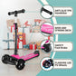 Besrey Kick Scooter For Kids Ages 3-8, 3 Wheel Scooter For Kids With Adjustable Height, Folding Kids Scooter With Led Light Whee