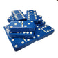 Marion & Co. Domino Double Six 6.Blue Tiles Jumbo Tournament Professional Size With Spinners In Black Elegant Velvet Bag