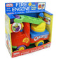 Fire Engine With Turning Ladder And Firefighters