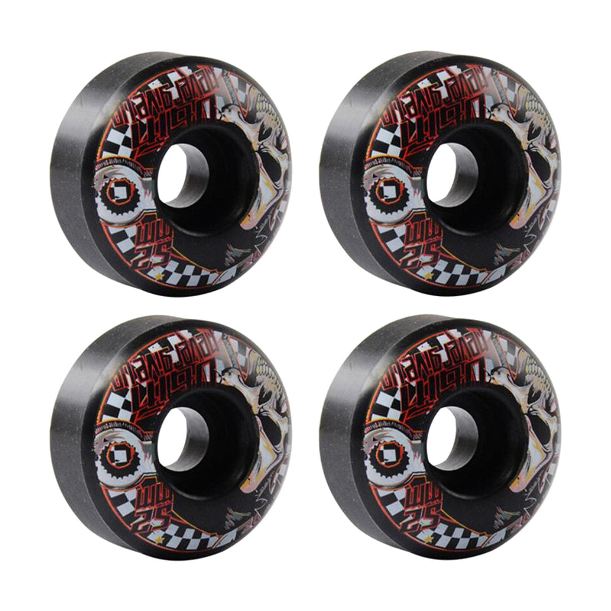 UJEAVETTE 4Pcs 51D Skateboard Wheels 52x30mm NonSlip Skate Board Cruiser Roller Parts