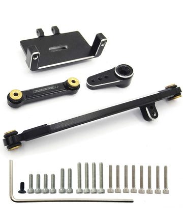 VICRAZZE RC Servo Mount Bracket Mini Servo Arm and Steering Links for ES08MA II Servo Upgrade Parts for Axial SCX24 RC Car Crawl