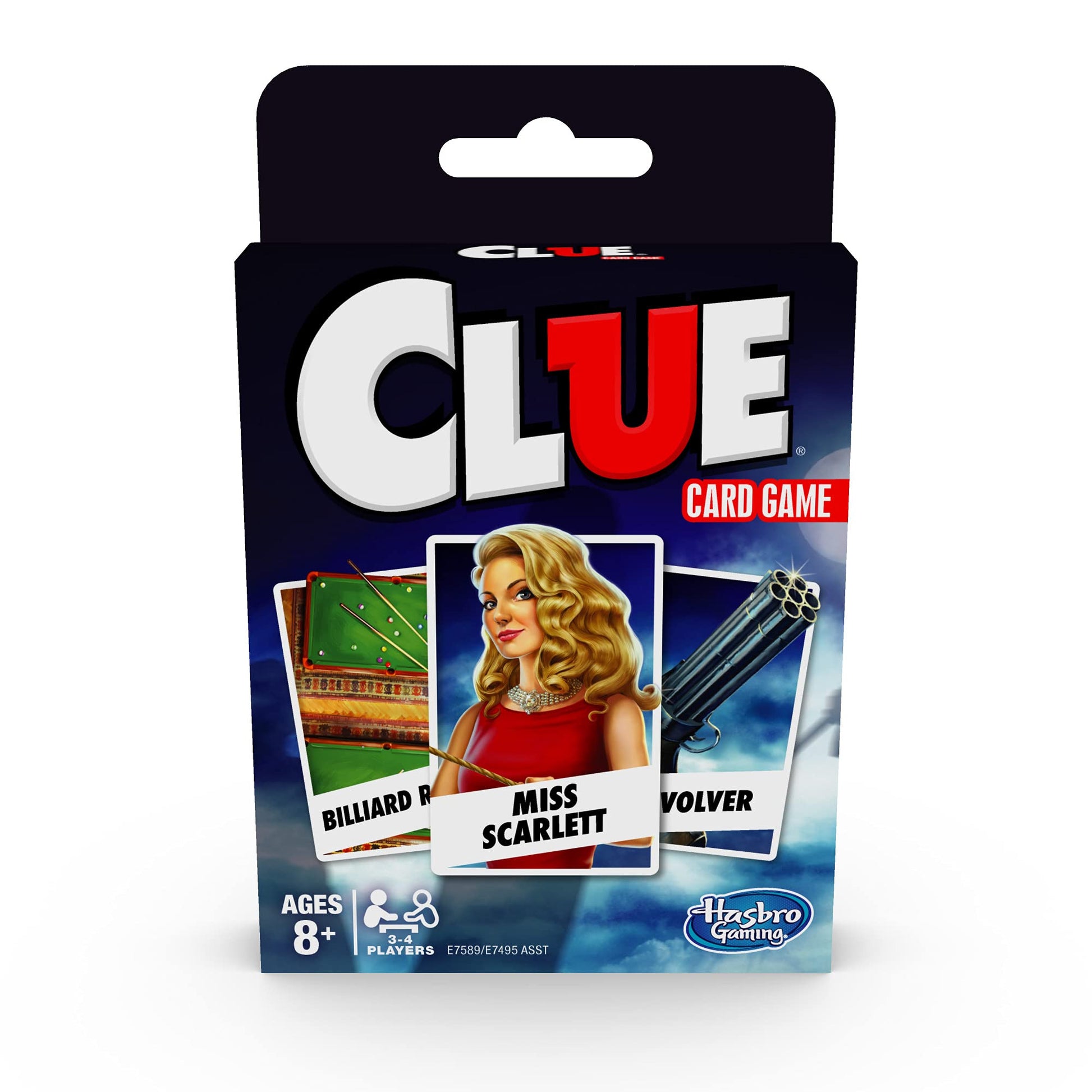 Hasbro Gaming Clue Card Game  3-4 Player Strategy Game  Fun Summer Activities  Vacation Travel Essentials  Ages 8+