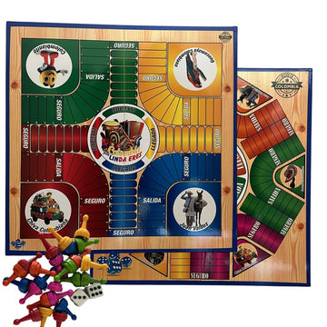 PARQUES MAGNETICO Colombiano-50 x 50 cm-Plegable- Doble Cara - de 4 y 6 jugadores - Colombian Parques Board Game  Parcheesi Board Game  Parchis  Ludo - Colombia - mature-themed Game