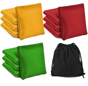 TINDTOP Bean Bags for Tossing(3.9 * 3.9inch  100g/3.5oz)  12 Pack Cornhole Outdoor Toss Gaming Colorful Canvas Bean Bags Carnival Games Kids Beanbags tossing Games for Kids Halloween Games