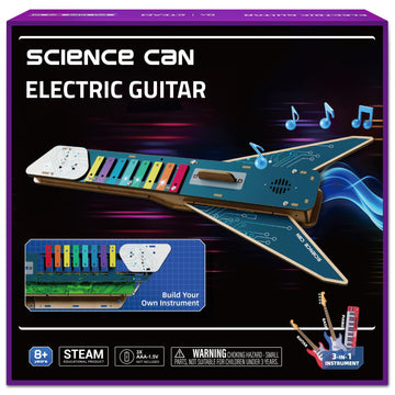 Science Can Science Kit For Kids Age 8-12, Diy Electronics Guitar Stem Kits, 3D Wooden Puzzles Building Own Musical Instruments,