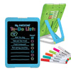 Discovery Kids Neon Glow Drawing Easel W/ 6 Color Markers, Built-In Kickstand/Wall Mount, 5 Light Modes, Easy Clean/Washable, Wide Screen, Flat Storage, Portable Travel Activity, Electronic Activity