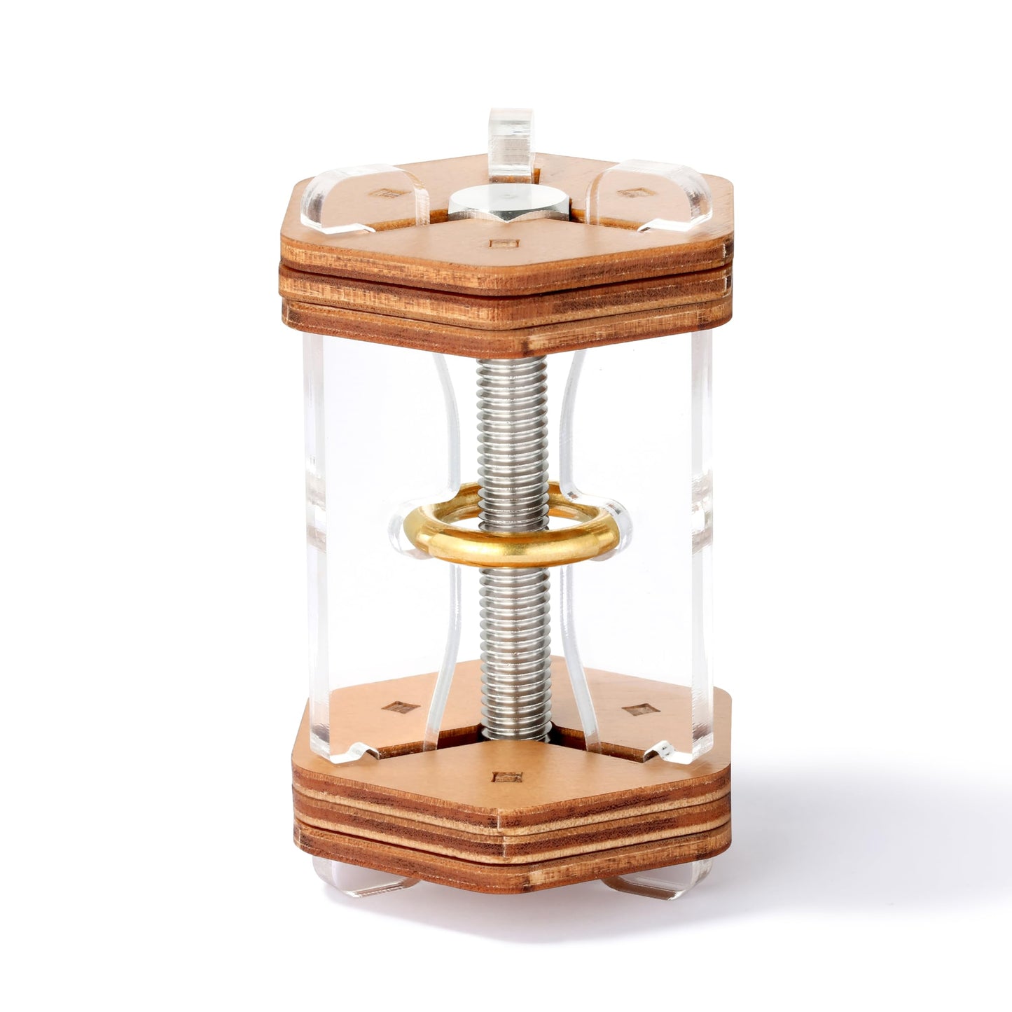 PUZZLE POTATO Mechanical Logic Puzzle - Brain Teaser for Adults - Light Brown - Model SU - Impossible Challenge